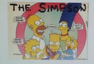 SIMPSONS BURGER KING RESTAURANT 1990 PAPER PLACE MAT TRAY LINER UNUSED AS-IS - Picture 1 of 1