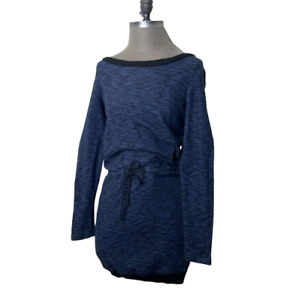 Converse Womens Blue Long Sleeve Sweatshirt Dress, Size XS