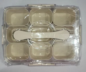 Divided Serving Tray with Lid and Handle - Snackle Box Charcuterie Container - Picture 1 of 15