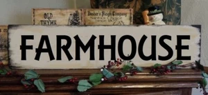Primitive Sign FARMHOUSE Country Sign Home Decor Barn Farm Animals Welcome - Picture 1 of 1