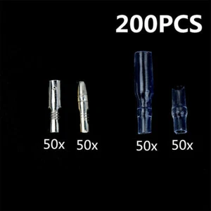 200 Stck. verzinnte Kugelverbinder 3,5 mm Stecker Buchse elektrische Klemmen Abdeckung Set - Bild 1 von 9