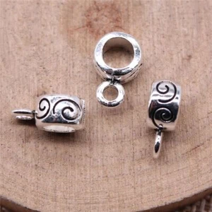 180 Pcs Tibetan Silver Carving Charms Bails 12x8x5MM DIY Jewelry Making C14824 - Picture 1 of 3