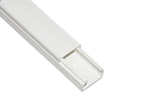 CANALINA PASSACAVI ADESIVA IN PVC MM 25X16 MT 2 CON COPERCHIO SCORREVOLE BIANCO - Foto 1 di 4