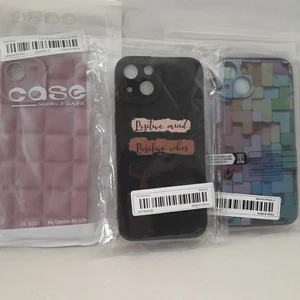 3er Set iPhone 14 Handyhüllen Lila Schwarz Positiv Bunt NEU - Bild 1 von 5