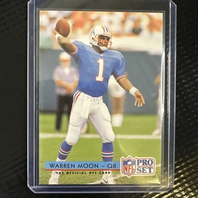 1992 Pro Set - Warren Moon #186 - Image 1 of 2
