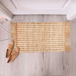 2x3 Ft Natural Jute Woven Rug - 24x36 Inch Handwoven Reversible Accent Rug in... - Bild 1 von 6