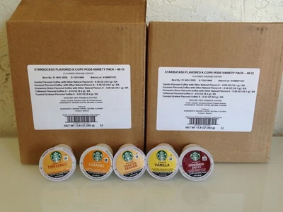 Starbucks Coffee K Cup Pods Variety Pack Caramel, Cinnamon Dolce, Vanilla, Toffe - Image 1 of 4