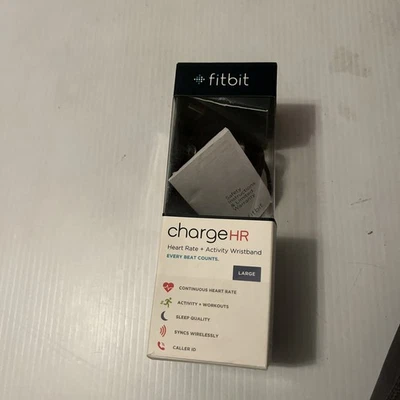 Fitbit Charge HR Wireless Heart Rate + Activity Wristband - Black With Charger - Image 1 of 4