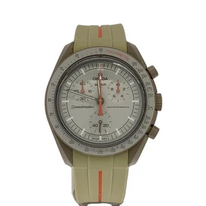 Omega Quartz Watch Analog Rubber Khk Khk Ss y1_0623 - Picture 1 of 6