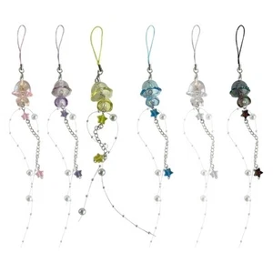 Charm Beaded Phone Lanyard Luxury Phone Anti-lost Rope Phone Accessories - Photo 1 sur 17