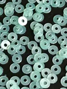 Sequins 3mm Aquamarine Green Blue Pearl Tiny 1/8in Round Flat Choose Pack Size  - Bild 1 von 1