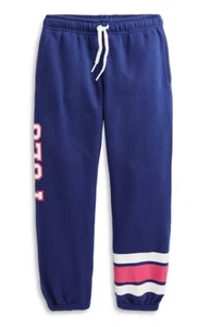 Polo Ralph Lauren Girls' Collegiate Jogger Pants Navy Size 5 4365 - Picture 1 of 1