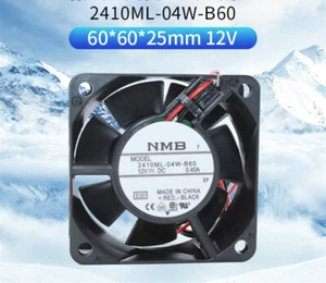 NMB 2410ML-04W-B60 6025 12V 0.40A 6CM Double Ball Axial Cooling Fan 2-wire - Picture 1 of 5