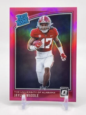 2021 Chronicles Draft Picks Optic Jaylen Waddle Rated Rookie Pink Prizm Alabama - Image 1 of 4
