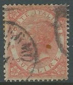 1863-65 REGNO USATO EFFIGIE 2 LIRE - U42-2 - Picture 1 of 1