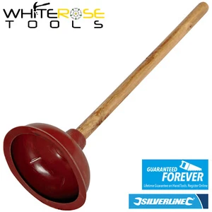 Silverline Sink Plunger Toilet Bath Shower Drain Pipe Unblocker 140mm - Picture 1 of 1