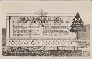 Grand Coulee, WA: RPPC 1951 Dry Falls State Park, Washington Echtfoto Postkarte - Bild 1 von 2
