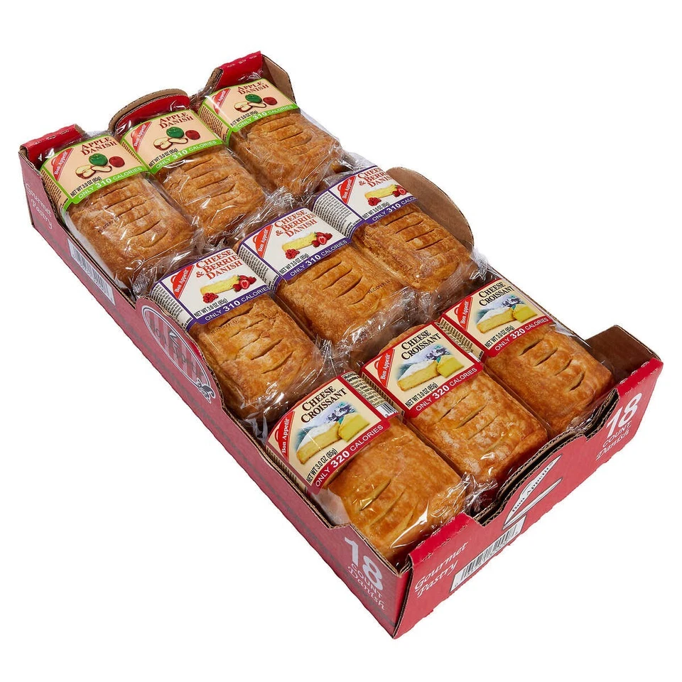 Bon Appetit-Gourmet Danish-Variety Pack 3 oz Each 18-Count - Image 1 of 4