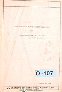 Manual de circuito eléctrico Okamoto PSG-63UAN & ACCUGAR124N molienda, solución de problemas - Imagen 1 de 2
