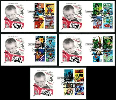 USA, SCOTT # 4084, COMPLETE SET OF 5 ARTCRAFT FDC COVERS - SUPER HEROES 2006 - Image 1 of 4