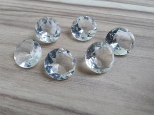 Natural Crystal Quartz 5mm - 20mm Round Faceted Cut Calibrated Gemstone C102 - Picture 1 of 6