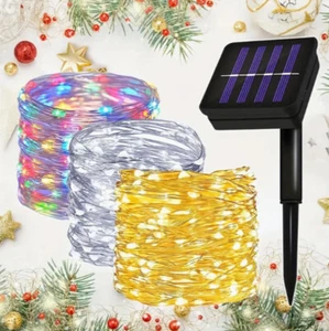 100-300 LED Solar String Fairy Lights Garden In/Outdoor Party Xmas Decor Lamp US - Picture 1 of 25