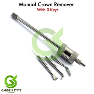 Dental Manual Crown Remover With Attachment 3 Point Orthodontic Restorative Tool - Picture 1 of 3