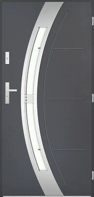 Modern Front Entry Door, Choice of Sizes & Colours, Globarro PS AN1, Metal - Image 1 of 4