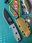 Esee Knives 3sm Fixed Blade Knife Serrated Black 1095 Carbon Steel Gray G10
