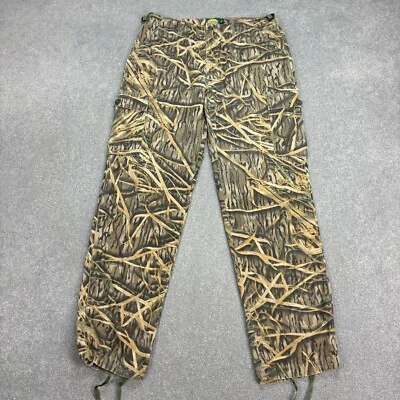 Брюки Realtree для взрослых 34x32 коричневые плотник Y2K холщовые камуфляжные брюки рабочая одежда мужские - Изображение 1 из 4