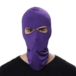 2 Hole Balaclava Hood Outdoor Sports Hat Training Face Mask Unisex Headgear - Picture 1 of 21