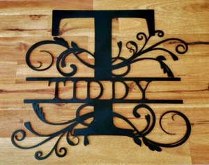 Custom Name Monogram Wall Sign - Picture 1 of 8