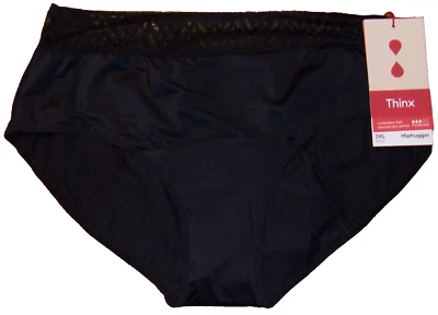 THINX Moderate Absorbent Hipster Panty BLACK Size: 2XL NWT $35 - Image 1 of 2