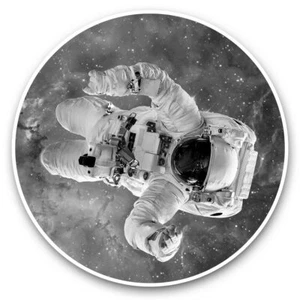2 x Vinyl Stickers 15cm (bw) - Awesome Space Astronaut Universe #41213 - Afbeelding 1 van 8