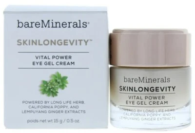 BareMinerals Skinlongevity Vital Power Eye Gel Cream 15g / 0.5 oz RARE - Image 1 of 4
