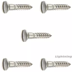 #4 x 1/2 Zoll Ovalkopf Holzschrauben Schlitz Edelstahl Menge 100 - Bild 1 von 3