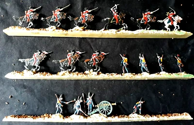 Plats d'étain - 18 figurines  Armée de Napoléon Hussards,grenadiers etc Lot n°5 - Photo 1/4