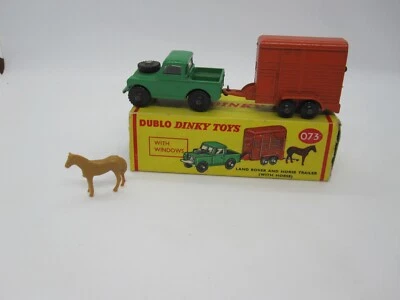 Remolque Land Rover y caballos vintage Dublo Dinky Toys #073 con caja Foto 1 de 4
