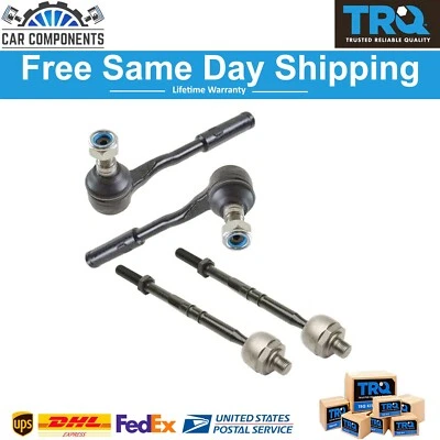 TRQ New Front LH & RH Side Inner & Outer Tie Rod Set For 2000-2012 Mercedes Benz - Image 1 of 4