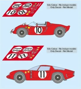 Decals Bizzarrini 5300P P538 Le Mans 1966 10 11 1:32 1:24 1:43 1:18 slot calcas - Imagen 1 de 3