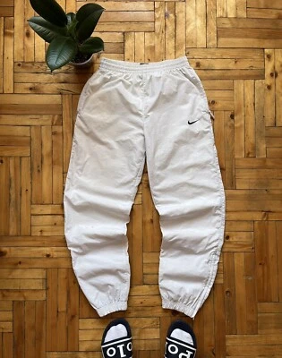Pantalones Nike Vintage Años 90 Gorpcore Pista Blanco Nylon Talla S Para Hombre Foto 1 de 4