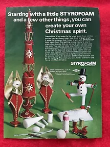 Vintage 1975 Dow Chemical Company Styropor Print Ad Christmas Crafts Ad - Bild 1 von 7