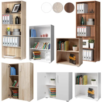 CASARIA® Bücherregal Standregal Wandregal Aktenregal Büroregal Bücher Regal Holz - Bild 1 von 4