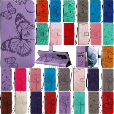 For Samsung Galaxy S22 Plus S21 Ultra S22 Wallet Card Holder Leather Case Cover - Image 1 of 4