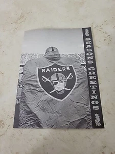 Tarjeta de felicitación 1977 NFL Football Oakland Raiders Seasons con foto del equipo 7" X 5" - Imagen 1 de 5