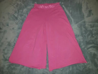 Camiseta de algodón rosa brillante para niños Place niñas (14) fondo de campana pierna ancha capri Foto 1 de 4