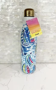 NWT Lilly Pulitzer Swell Bottle Ugotta Regatta Multi Rare Sold Out Holy Grail - Picture 1 of 3