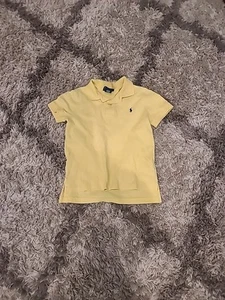 Boys Size 4 Polo Shirt Yellow  - Picture 1 of 5