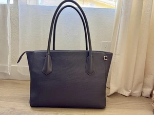 Dagne Dover Graphite Classic Signature Tote Dark Grey With Rose Gold Hardware - Picture 1 of 7