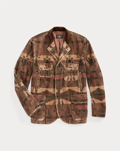 $890 RRL Ralph Lauren Medium M Corduroy Field Jacket Blazer Southwestern Hunting - Picture 1 of 6